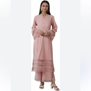 Kurta Palazzo Set Women Full Sleeve Indian Clothing V Neck Printed Indian new 🆕